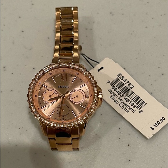 Fossil Accessories - Women's Fossil Izzy Rose Gold-Tone Bracelet Watch 35mm